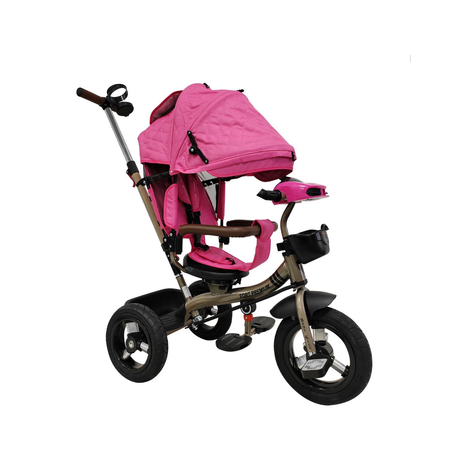 TRICICLO FORT PREMIUM GOLD - 5 EN 1 FUCSIA - 3