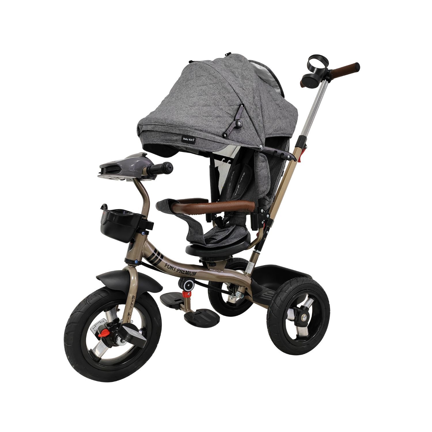 TRICICLO FORT PREMIUM GOLD - 5 EN 1 GRIS - 2