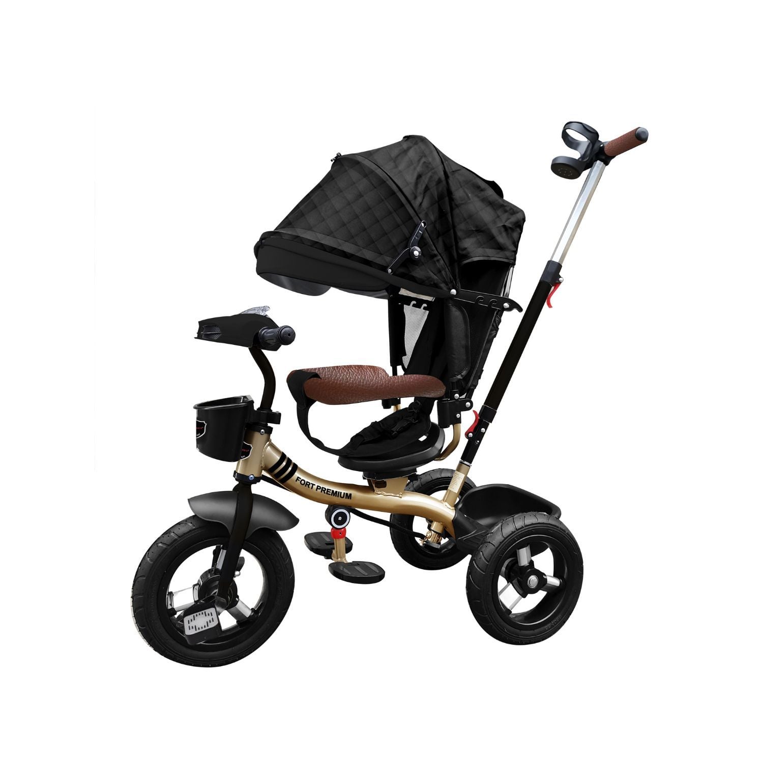 TRICICLO FORT PREMIUM GOLD - 5 EN 1 NEGRO - 2