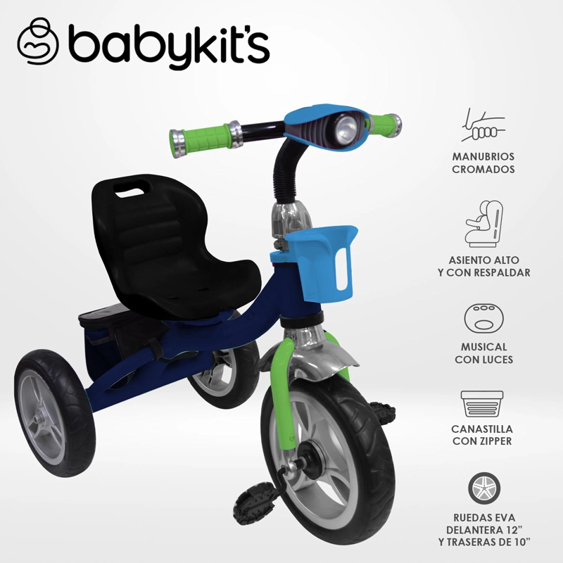 TRICICLO MAGNUM AZUL-VERDE - 1