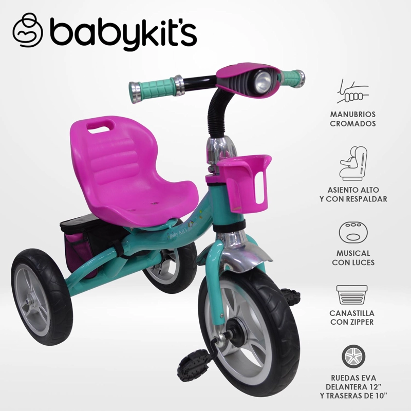 TRICICLO MAGNUM ROSADO-TURQUESA - 1