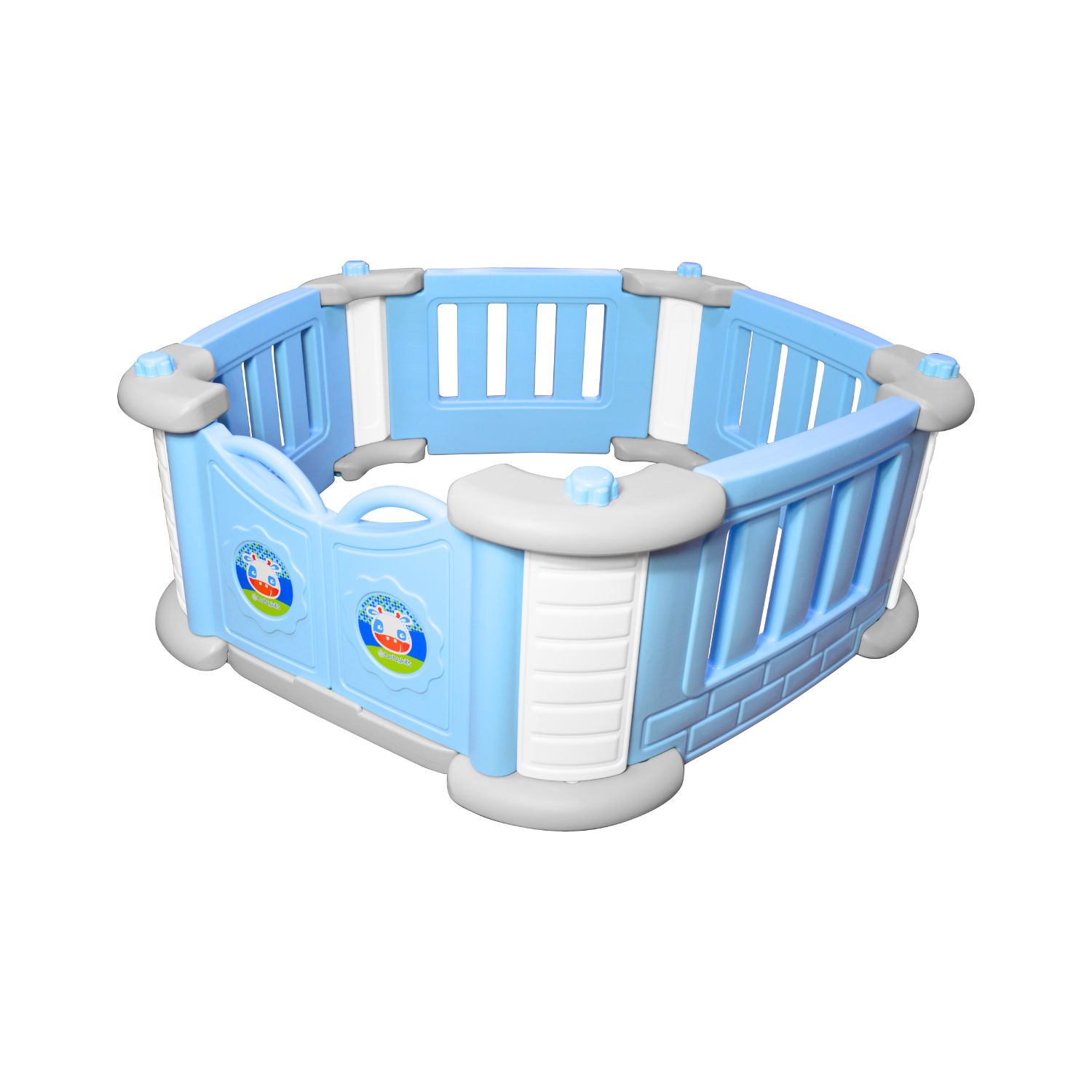 CORRAL PENTAGONO PARA NIÑOS CELESTE - 3