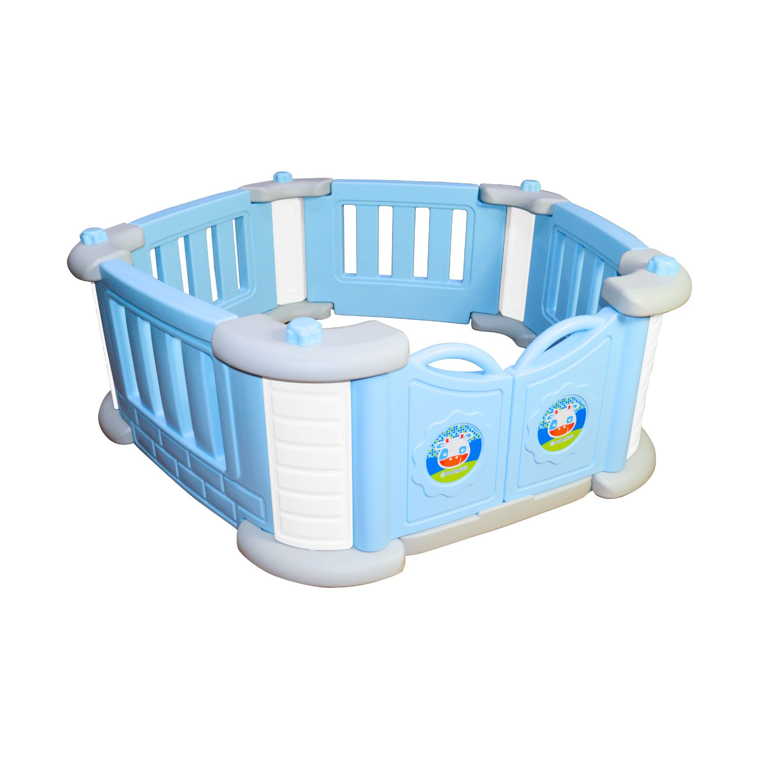 CORRAL PENTAGONO PARA NIÑOS CELESTE - 4