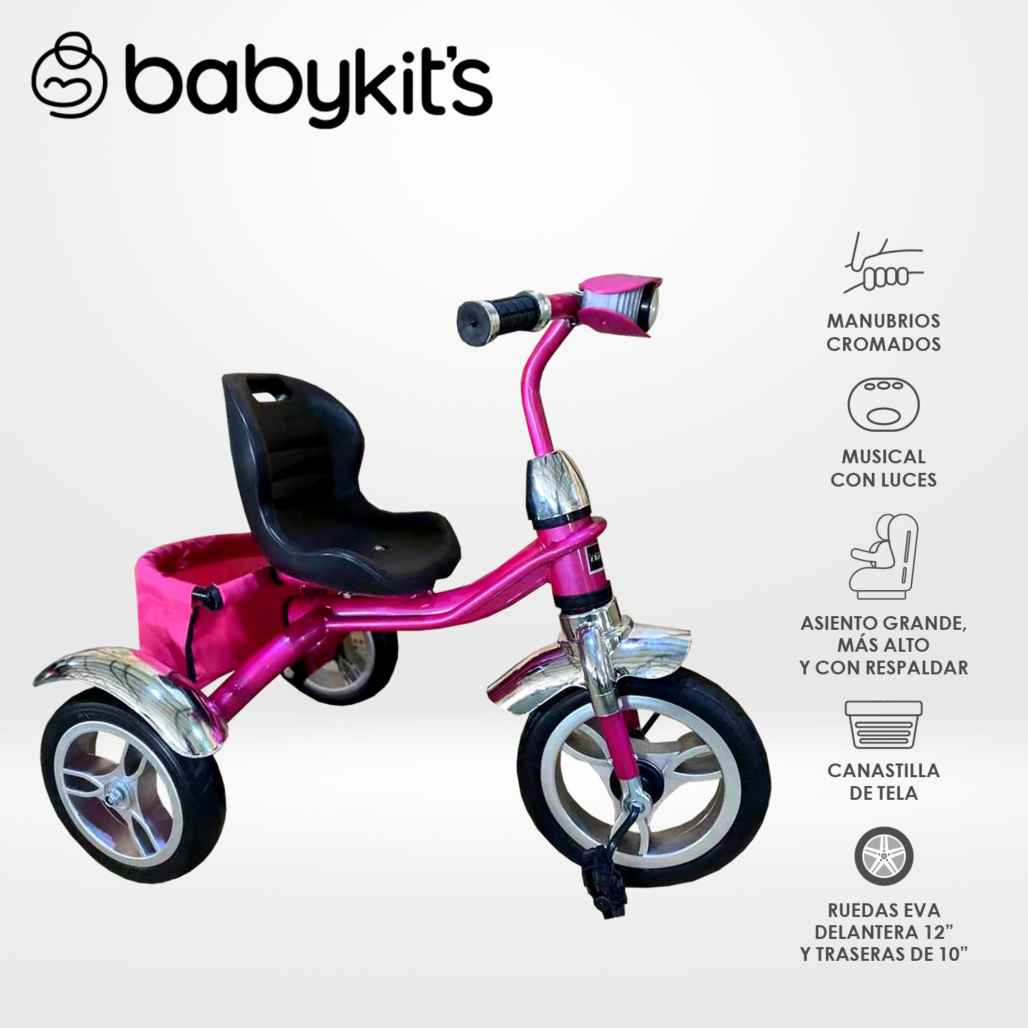 TRICICLO SUPER ROSADO - 1
