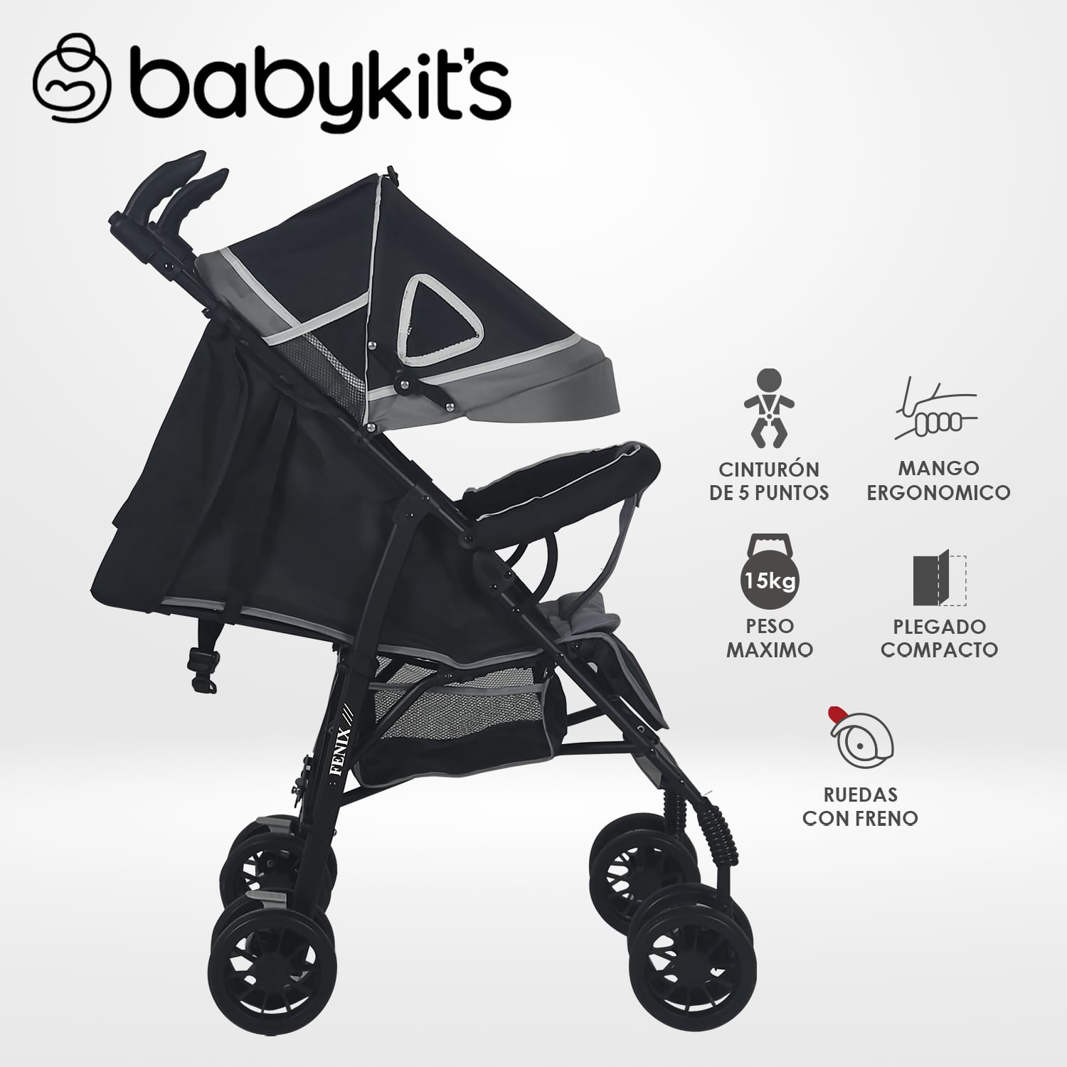 NUEVO COCHE BASTON FENIX NEGRO - 1