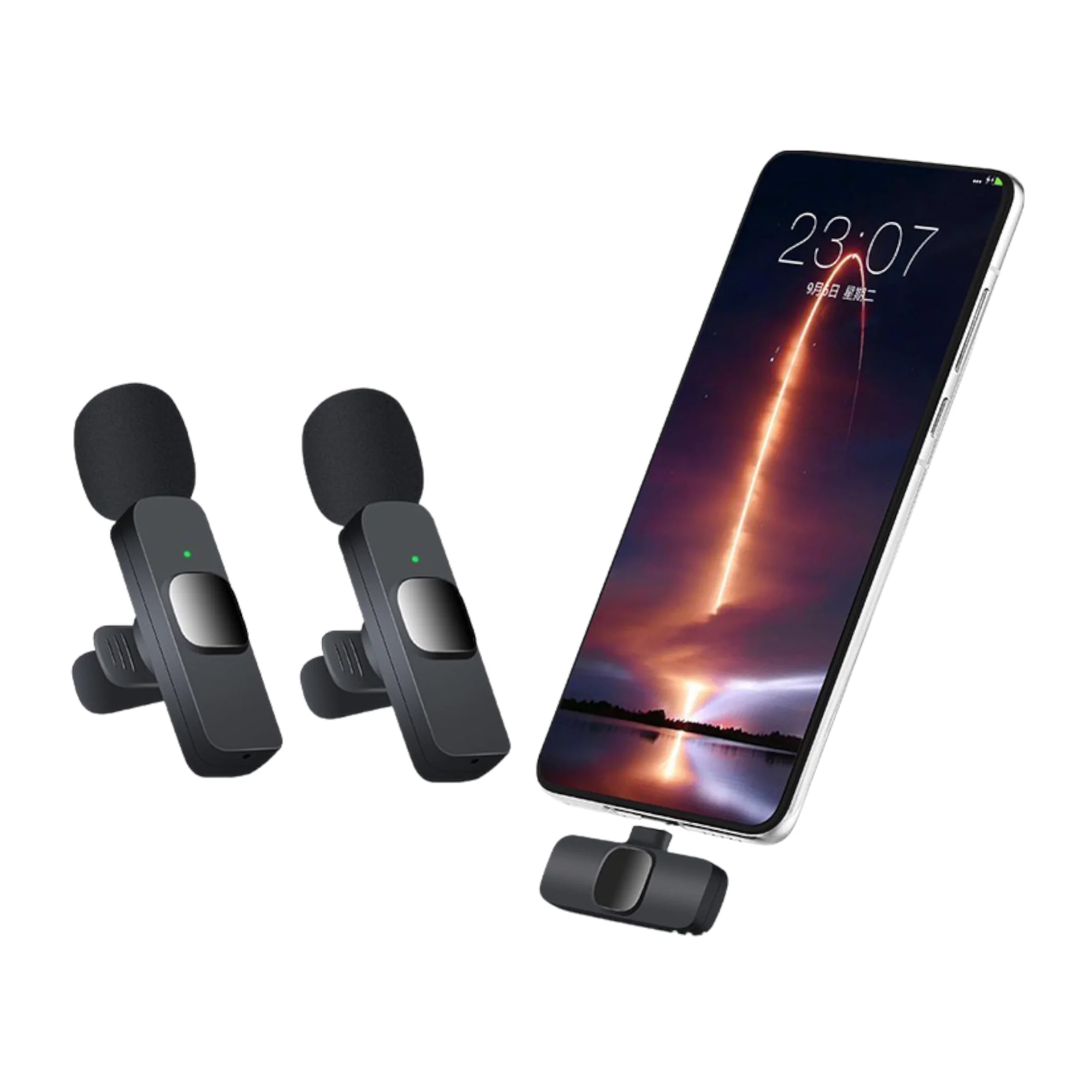 MICRÓFONOS INALÁMBRICO K9 DUAL TIPO C S SOLAPEROS 2 EN 1 K9 TIPO C - 3