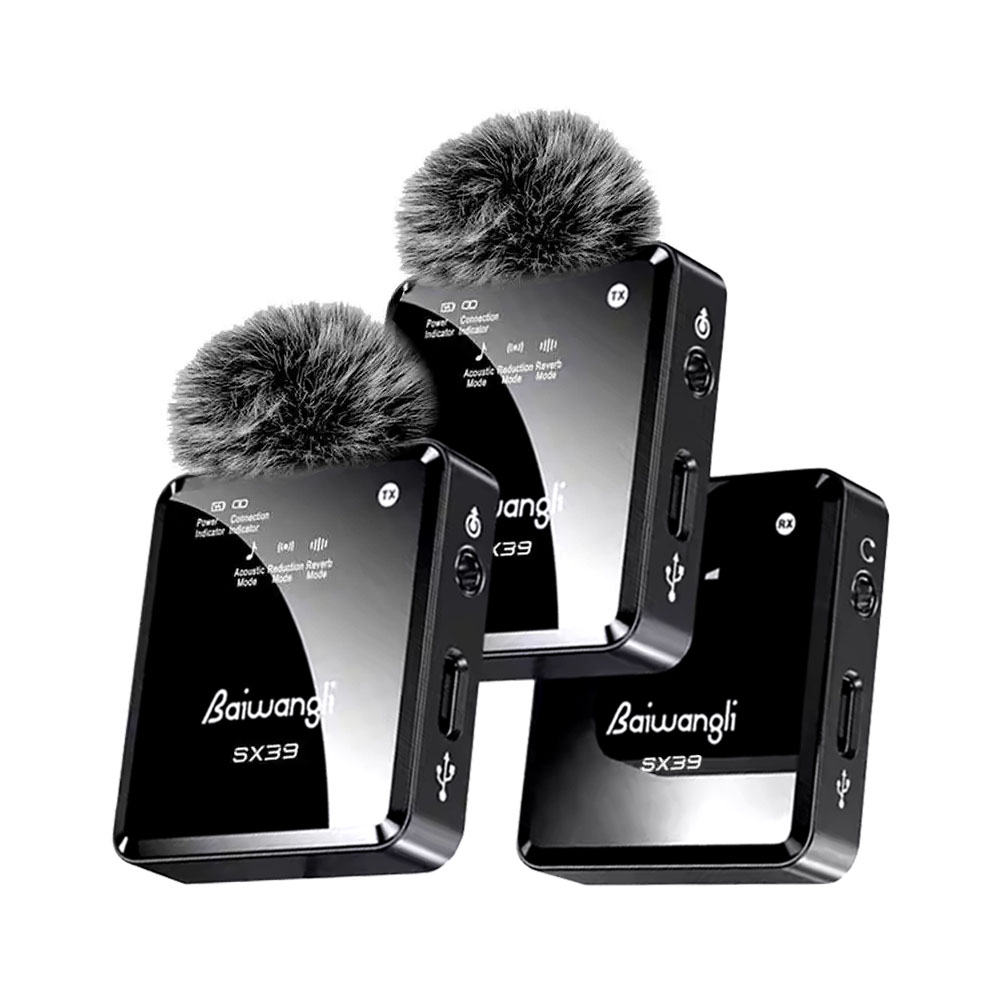 MICRÓFONOS INALÁMBRICO SX39 S DUAL TIPO C IOS CÁMARAS EQUIPOS SONIDO Y ESTUCHE - 1