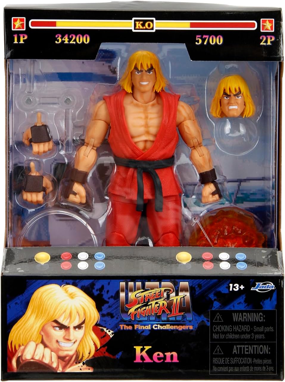STREET FIGHTER II - FIGURA DE ACCIÓN DE KEN DE 6 PULGADAS - 2