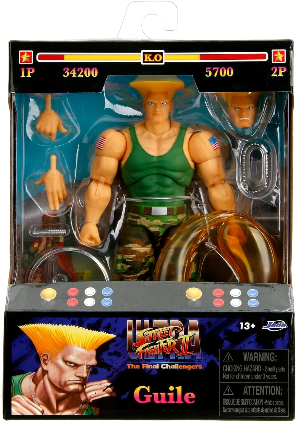 JADA TOYS STREET FIGHTER II GUILE FIGURA DE ACCIÓN 6 PULGADAS - 2