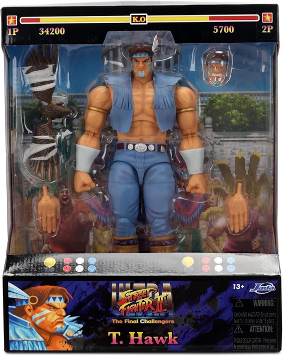 JADA STREET FIGHTER II T. HAWK FIGURA DE ACCIÓN – JUGUETES A ESCALA 1:12 – 6 PULGADAS DE ALTO - 1