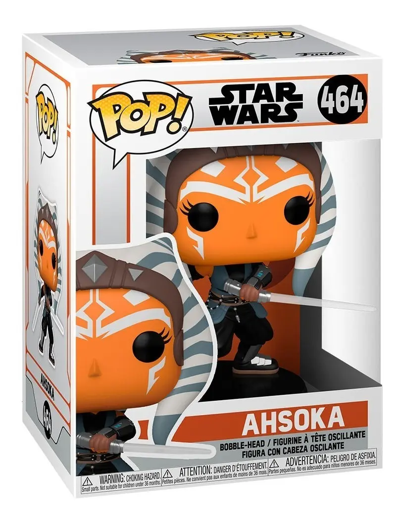 POP STAR WARS: THE MANDALORIAN - AHSOKA TANO CON SABLES DE LUZ FUNKO POP! FIGURA DE VINILO #464 - 1