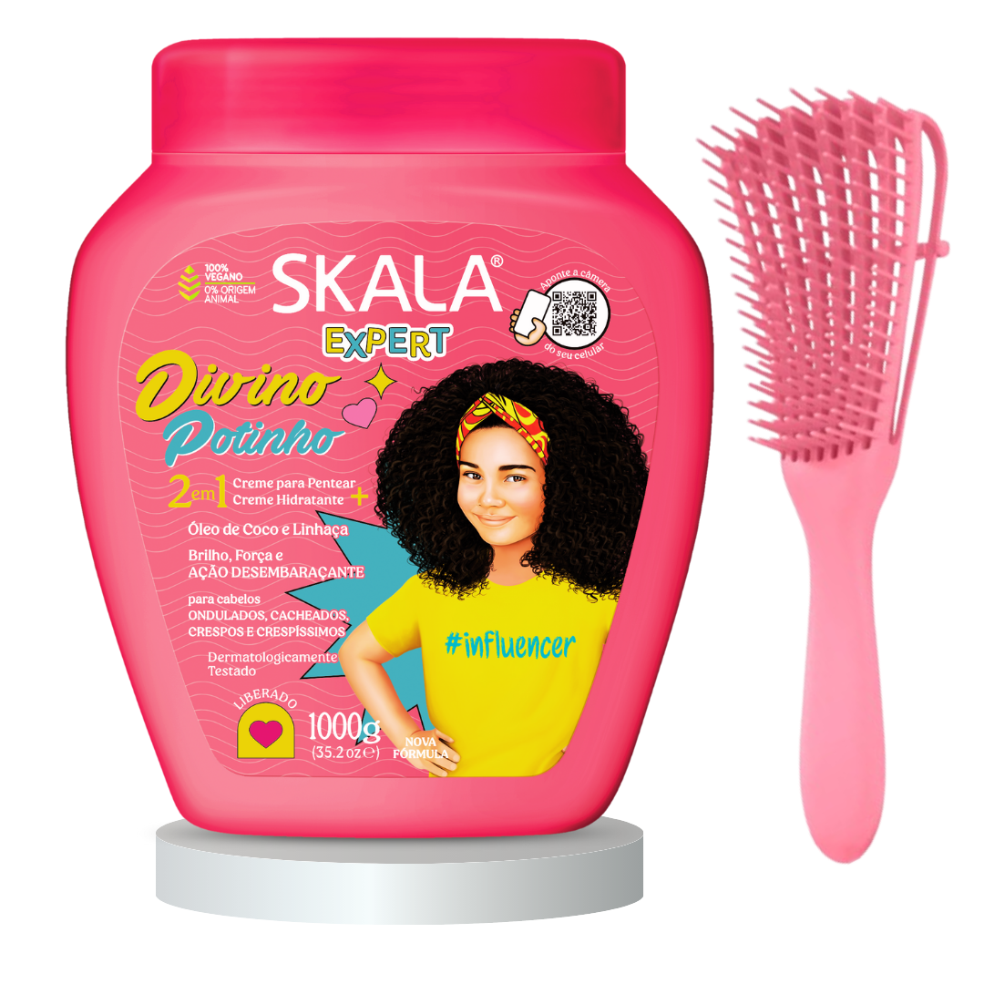 CREMA DE PEINAR SKALA DIVINO POTINHO PARA NIÑAS CRESPAS DE UN 1 KG - 1