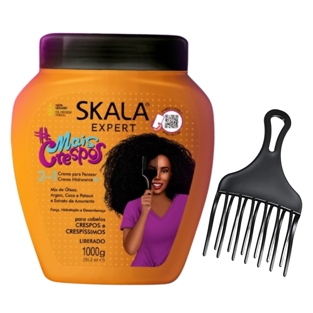 CREMA DE PEINAR Y TRATAMIENTO PARA CABELLOS RIZADOS Y CRESPOS MAIS CRESPOS SKALA - 1