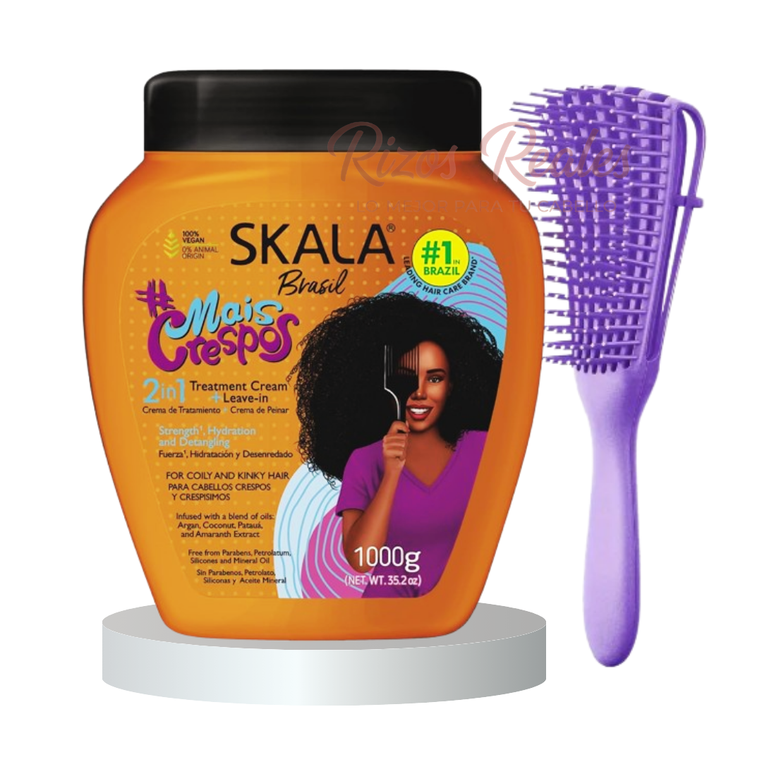CREMA DE PEINAR Y TRATAMIENTO PARA CABELLOS RIZADOS Y CRESPOS MAIS CRESPOS SKALA - 2