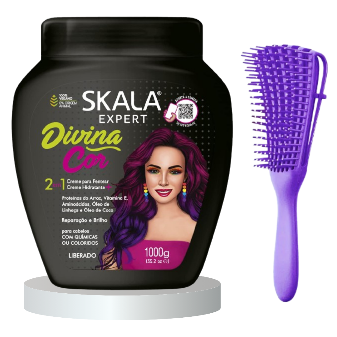 CREMA DE TRATAMIENTO Y PEINAR  SKALA PARA CABELLOS TINTURADOS Y SECOS DIVINA COR - 1
