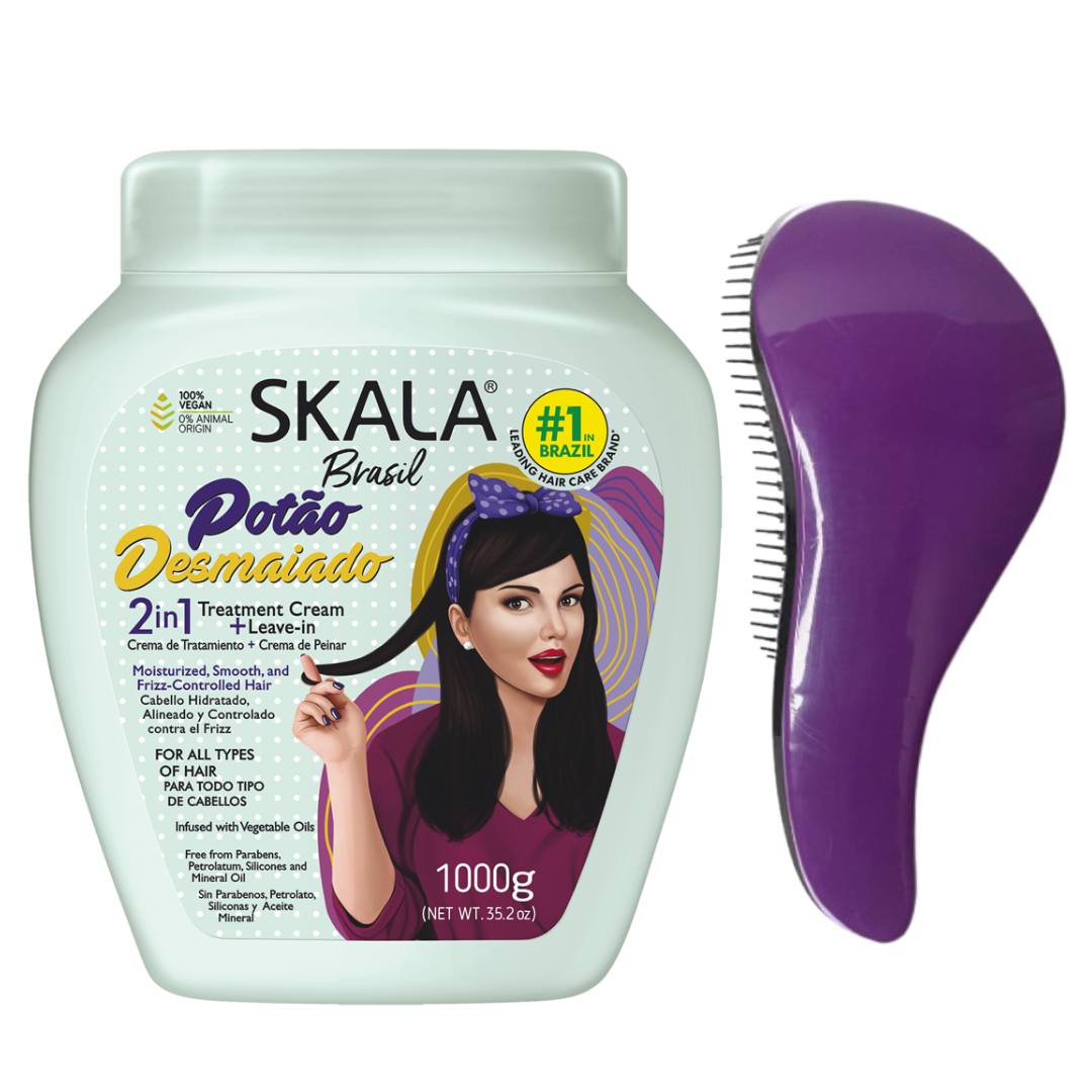 CREMA DE  PEINAR PARA CABELLO ULTRA LISO Y SIN FRIZZ POTAO DESMAIADO SKALA - 2