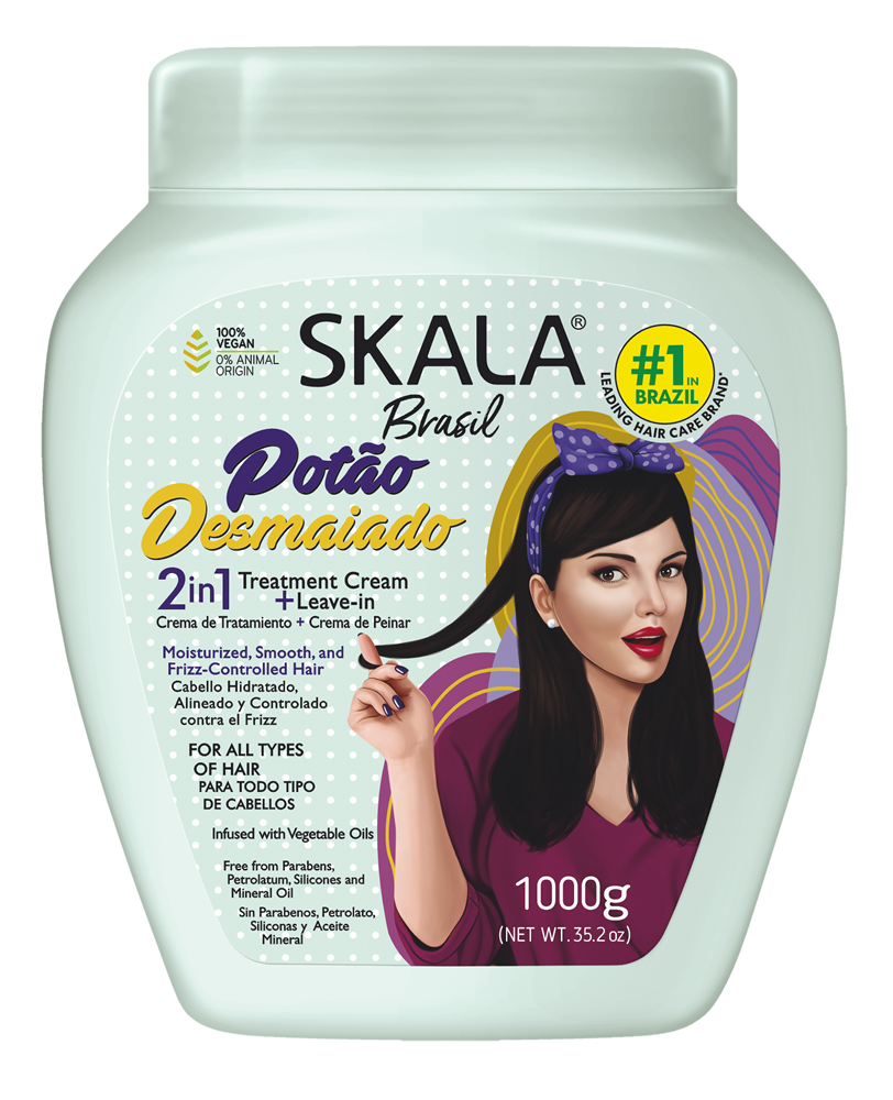 CREMA DE  PEINAR PARA CABELLO ULTRA LISO Y SIN FRIZZ POTAO DESMAIADO SKALA - 3