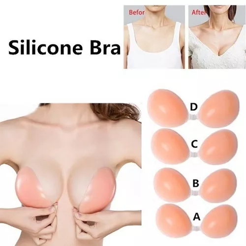BRASIER SILICONA MUJER NUDE BRA INVISIBLE PUSH UP STRAPLESS+TIRAS - 5