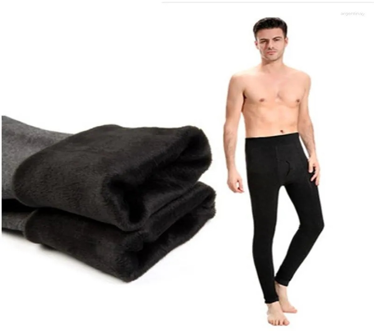 CALENTADOR PANTALÓN INTERIOR DE PELUCHE PARA EL FRIO EFECTO TERMICO HOMBRE - 2