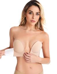 BRASIER BRA PUSH UP ESCOTE PROFUNDO STRAPLE SIN ESPALDA+TIRAS DE SILICONA - 1