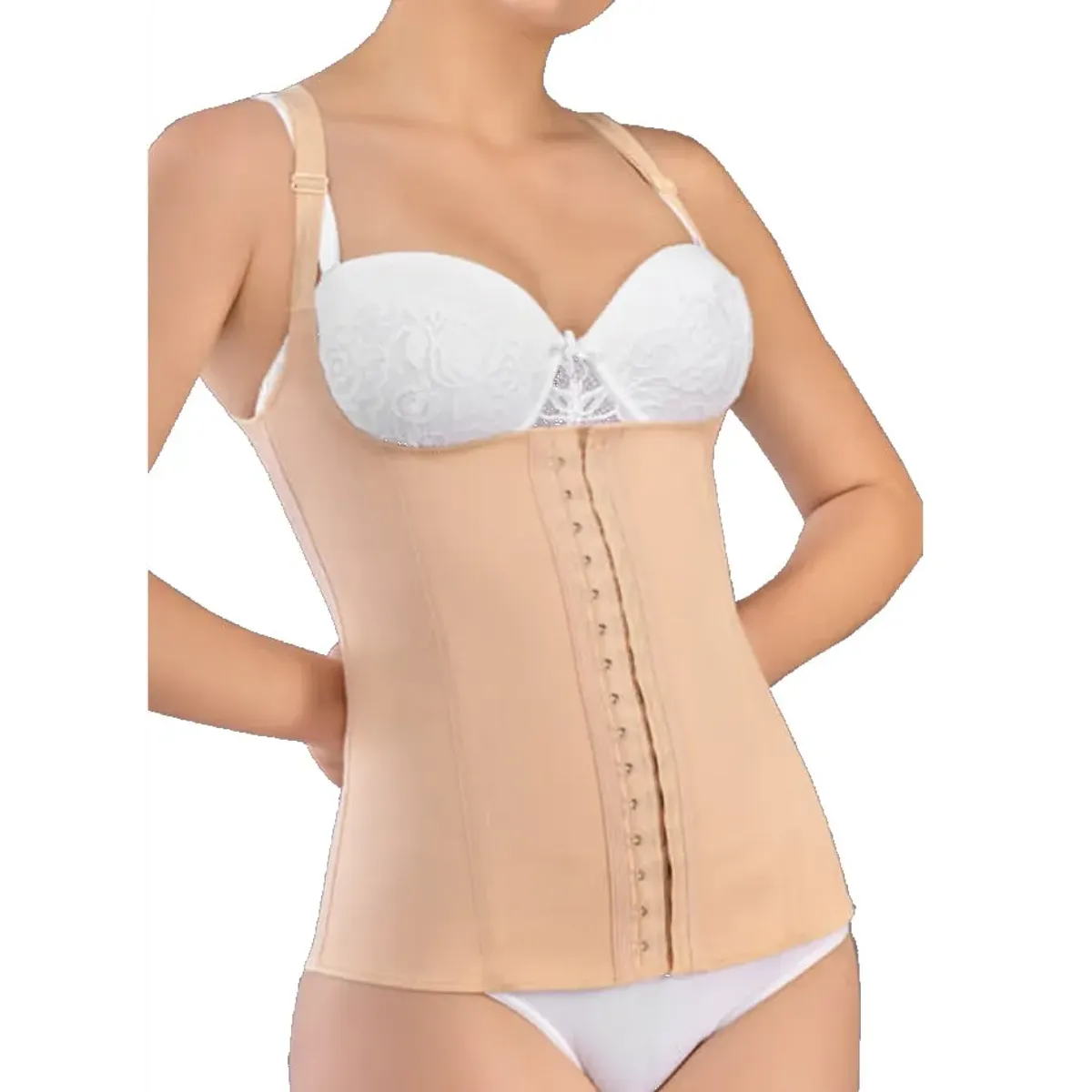 FAJA CHALECO BRASILERO CORSELETTE ESBELT CON TIRANTES Y SENOS LIBRES - 2