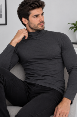 POLO CALENTADOR CUELLO ALTO VARÓN PARA EL FRIO/INTERIOR CAFFARENA - 4