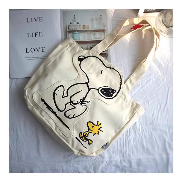 BOLSO CARTERA SNOOPY MINIMALISTA DE LONA – ESTILO CASUAL Y MODERNO - 1