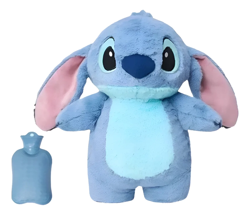 PELUCHE STITCH  + BOLSA AGUA CALIENTE PARA CÓLICOS AZUL - 1