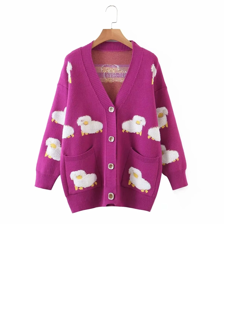 CHOMPA CARDIGAN PINK AESTHETIC OVEJAS - ESTILO COREANO - 2