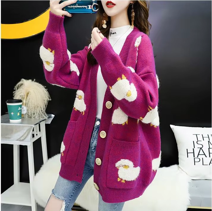 CHOMPA CARDIGAN PINK AESTHETIC OVEJAS - ESTILO COREANO - 3