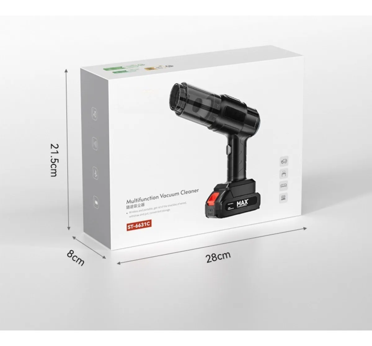 ASPIRADORA PARA AUTO 48V PORTATIL ALTA POTENCIA 3 EN 1 - 5