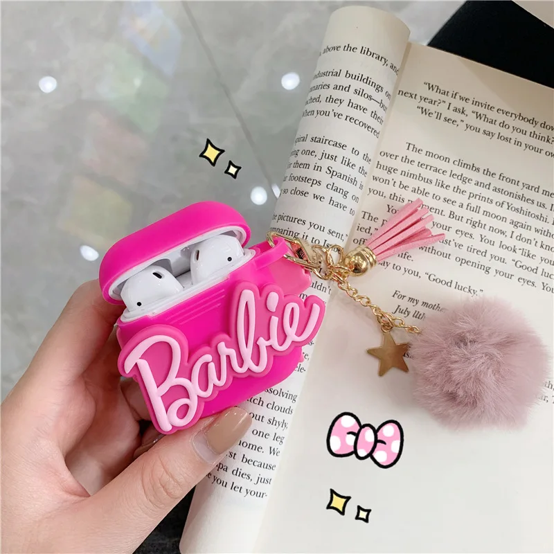 CASE BARBIE PARA AIRPODS PRO 1 Y 2 CON COLGANTE DE FELPA - 1