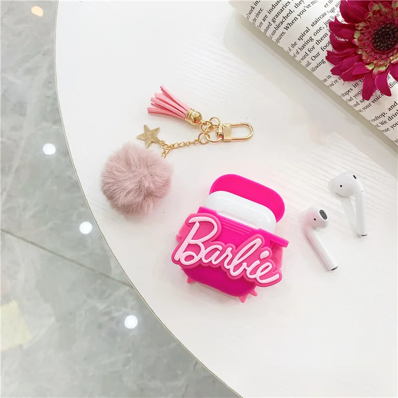 CASE BARBIE PARA AIRPODS PRO 1 Y 2 CON COLGANTE DE FELPA - 3