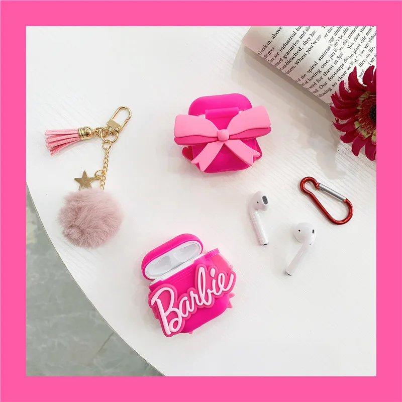 CASE BARBIE PARA AIRPODS PRO 1 Y 2 CON COLGANTE DE FELPA - 4