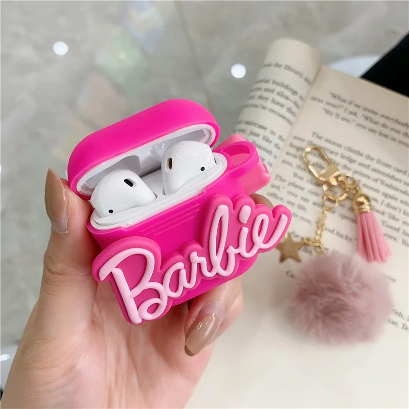 CASE BARBIE PARA AIRPODS PRO 1 Y 2 CON COLGANTE DE FELPA - 6