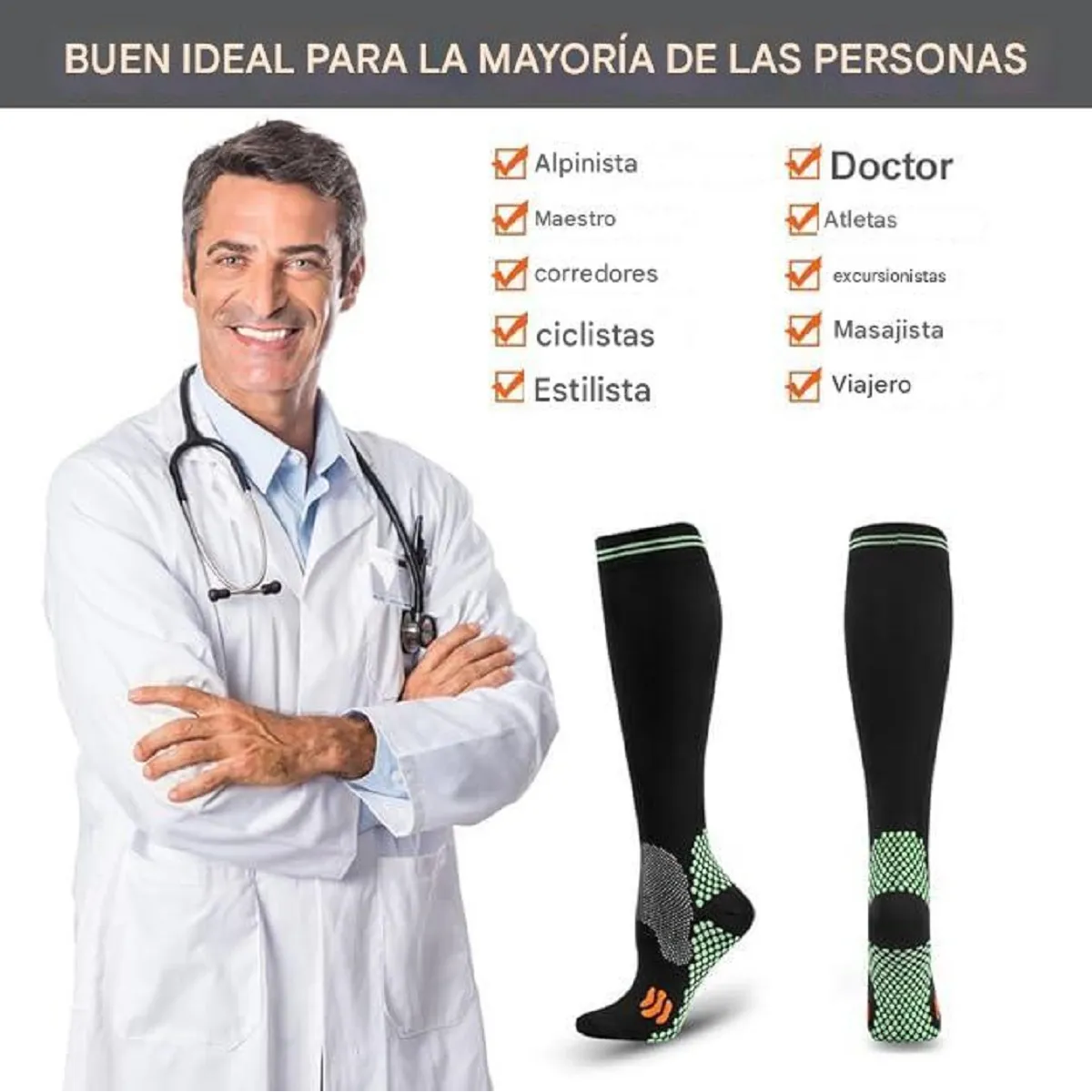 MEDIAS DEPORTIVAS DE COMPRESIÓN UNISEX PARA VARICES - 3