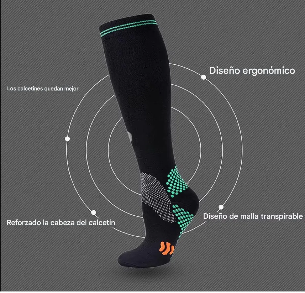 MEDIAS DEPORTIVAS DE COMPRESIÓN UNISEX PARA VARICES - 5