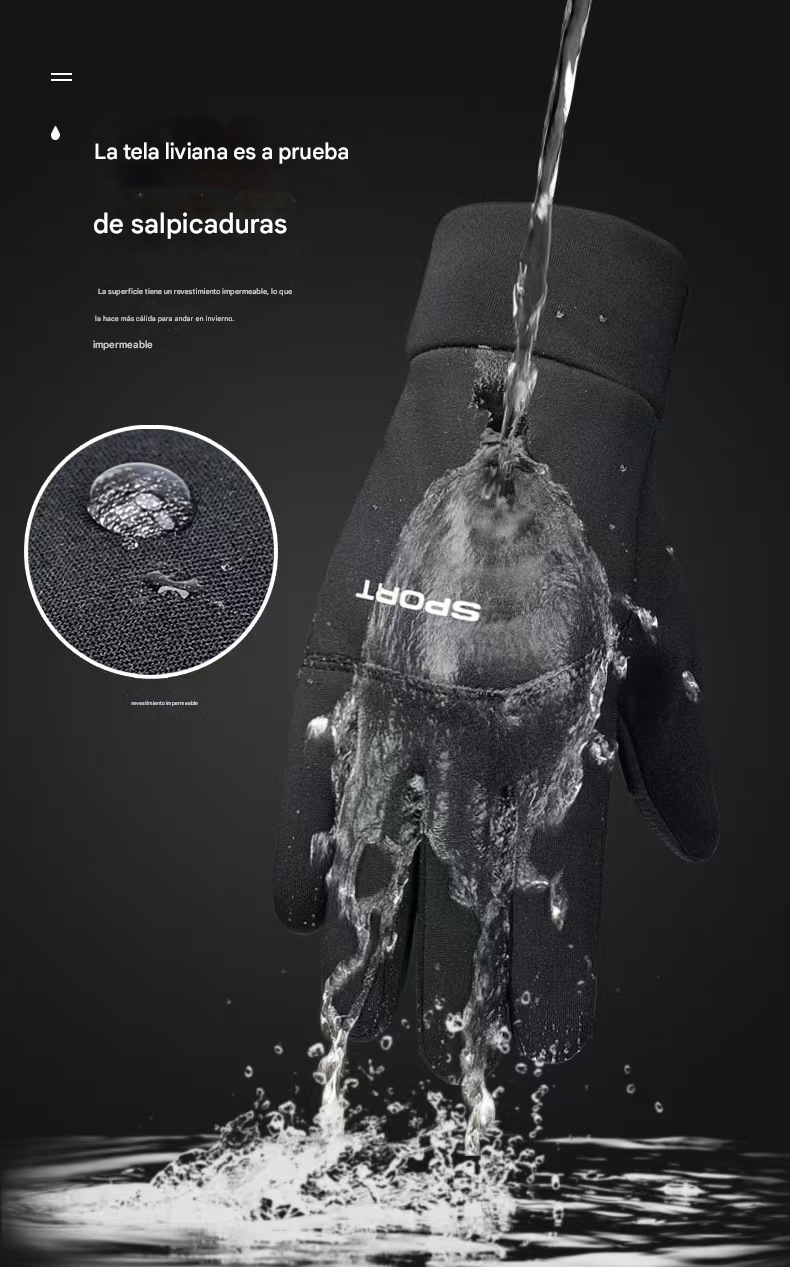 GUANTES TÉRMICOS IMPERMEABLES TÁCTILES PARA MOTO, BICICLETA Y ESQUÍ - ANTIDESLIZANTES - 7