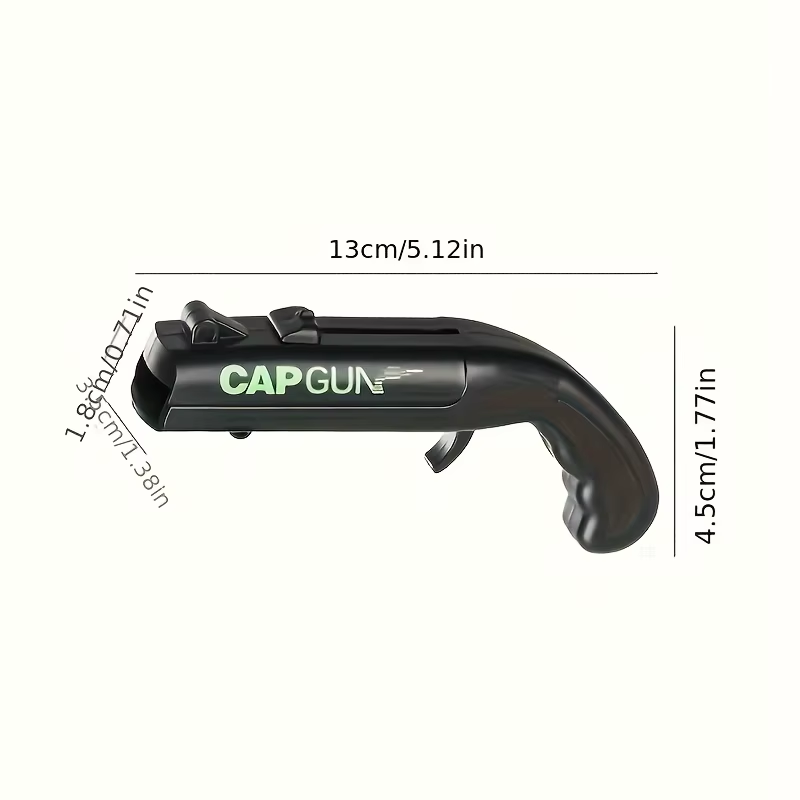PACK X2 - CAP GUN - DESTAPADOR DE BOTELLAS TIPO PISTOLA LANZA CHAPITAS - 8