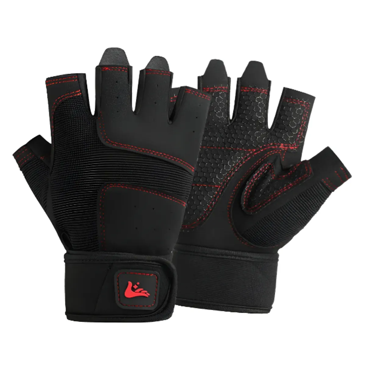 GUANTES PARA GIMNASIO CON MUÑEQUERA UNISEX - TALLA M - 1