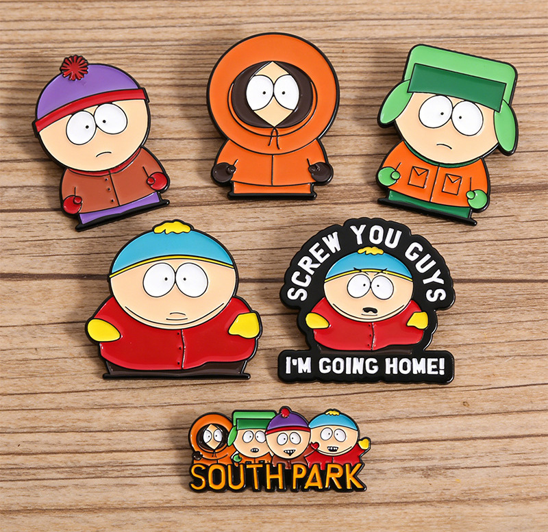 PACK X6 PINES SOUTH PARK COLECCIONABLES METÁLICOS BROCHES - 1