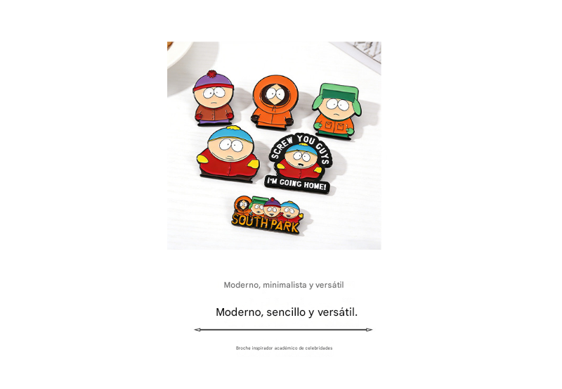 PACK X6 PINES SOUTH PARK COLECCIONABLES METÁLICOS BROCHES - 3