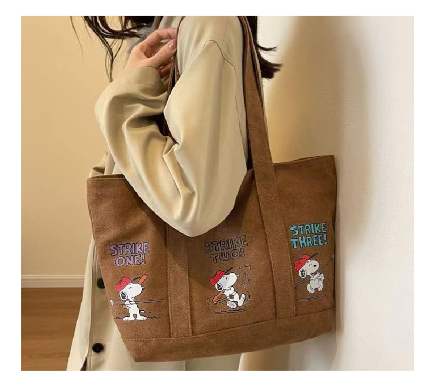 BOLSO CARTERA MINIMALISTA SNOOPY STRIKE - BROWN - 2