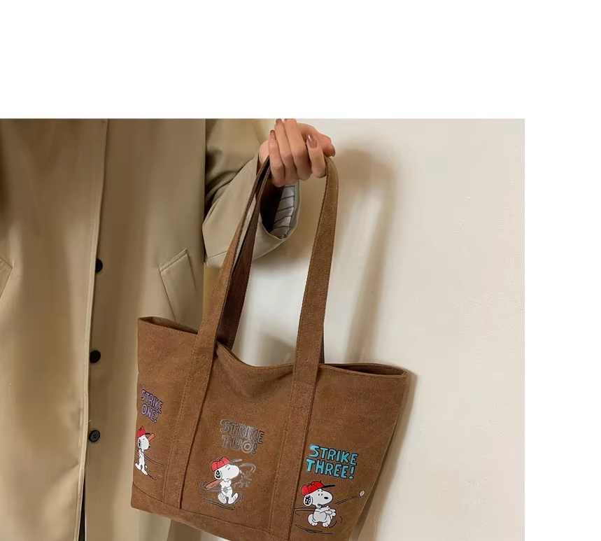 BOLSO CARTERA MINIMALISTA SNOOPY STRIKE - BROWN - 5