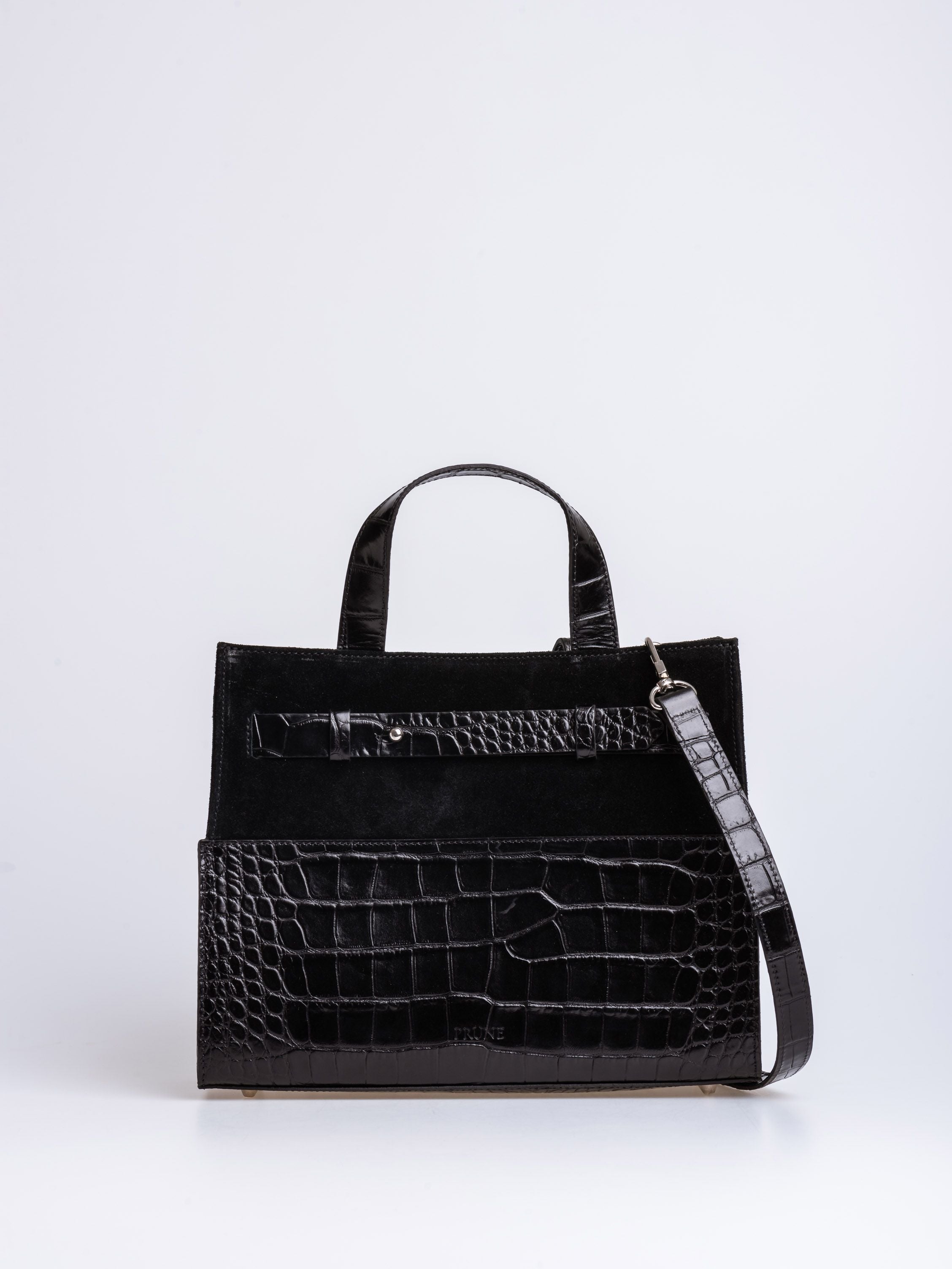 PRÜNE CARTERA DIANE EN CUERO GRABADO CROCO - 1