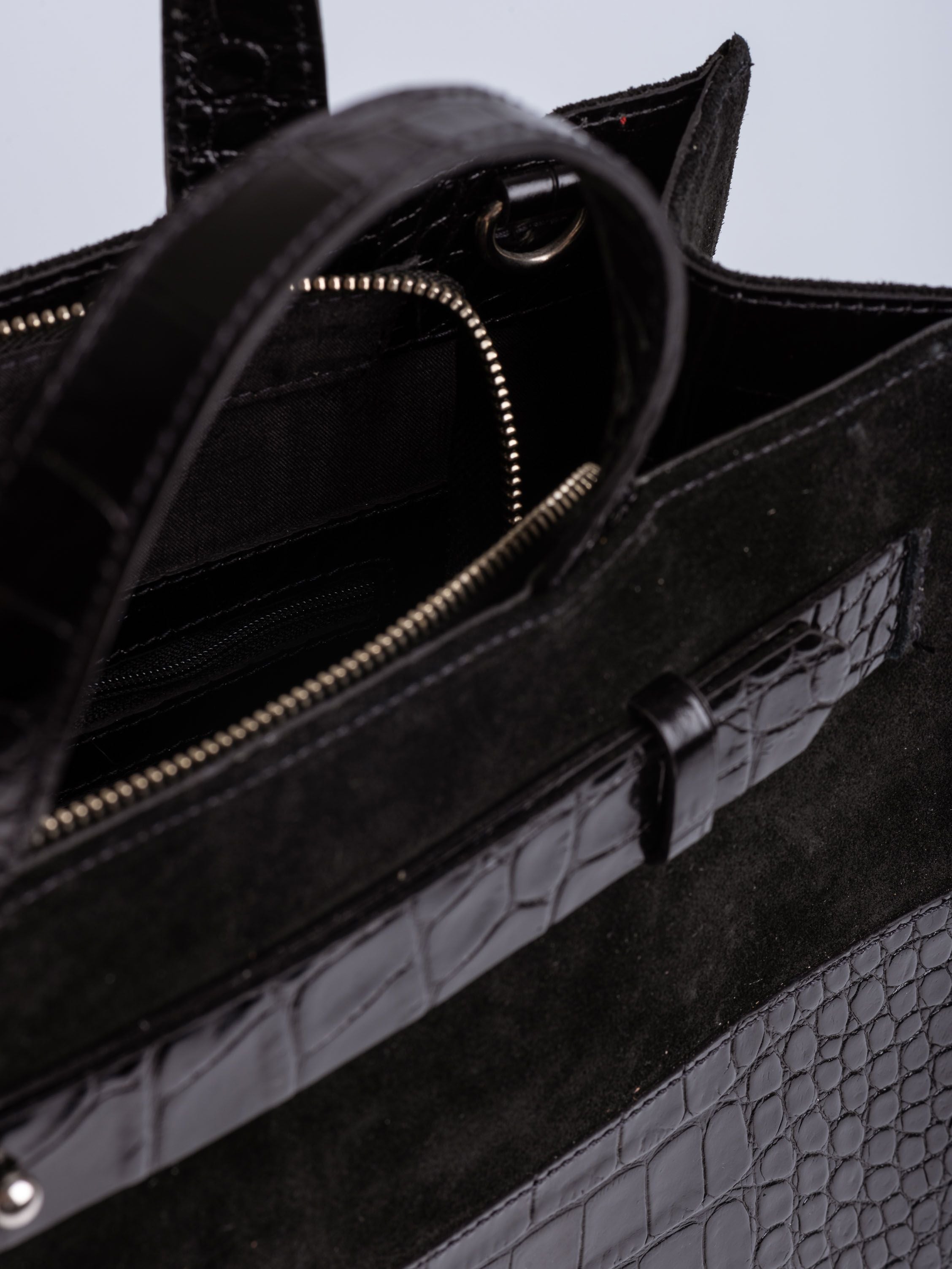 PRÜNE CARTERA DIANE EN CUERO GRABADO CROCO - 3