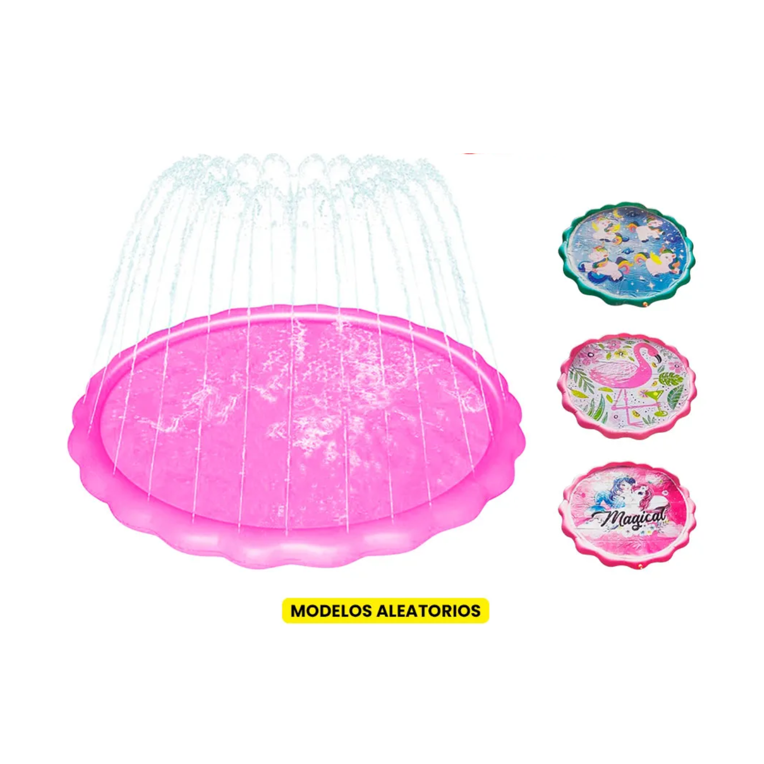 PISCINA PILTETA ROCIADOR NIÑOS ROSADO - 1