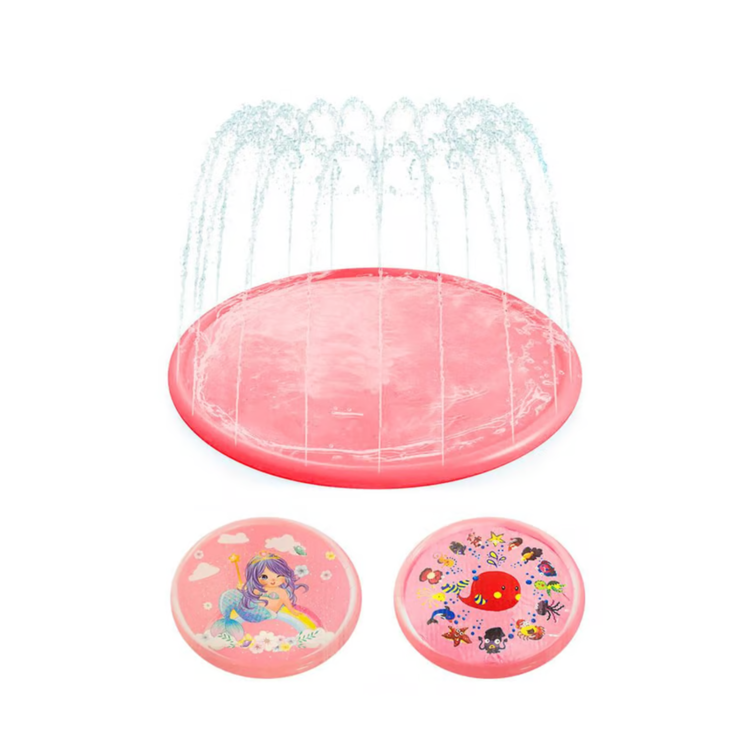 PISCINA PILTETA ROCIADOR NIÑOS ROSADO - 3