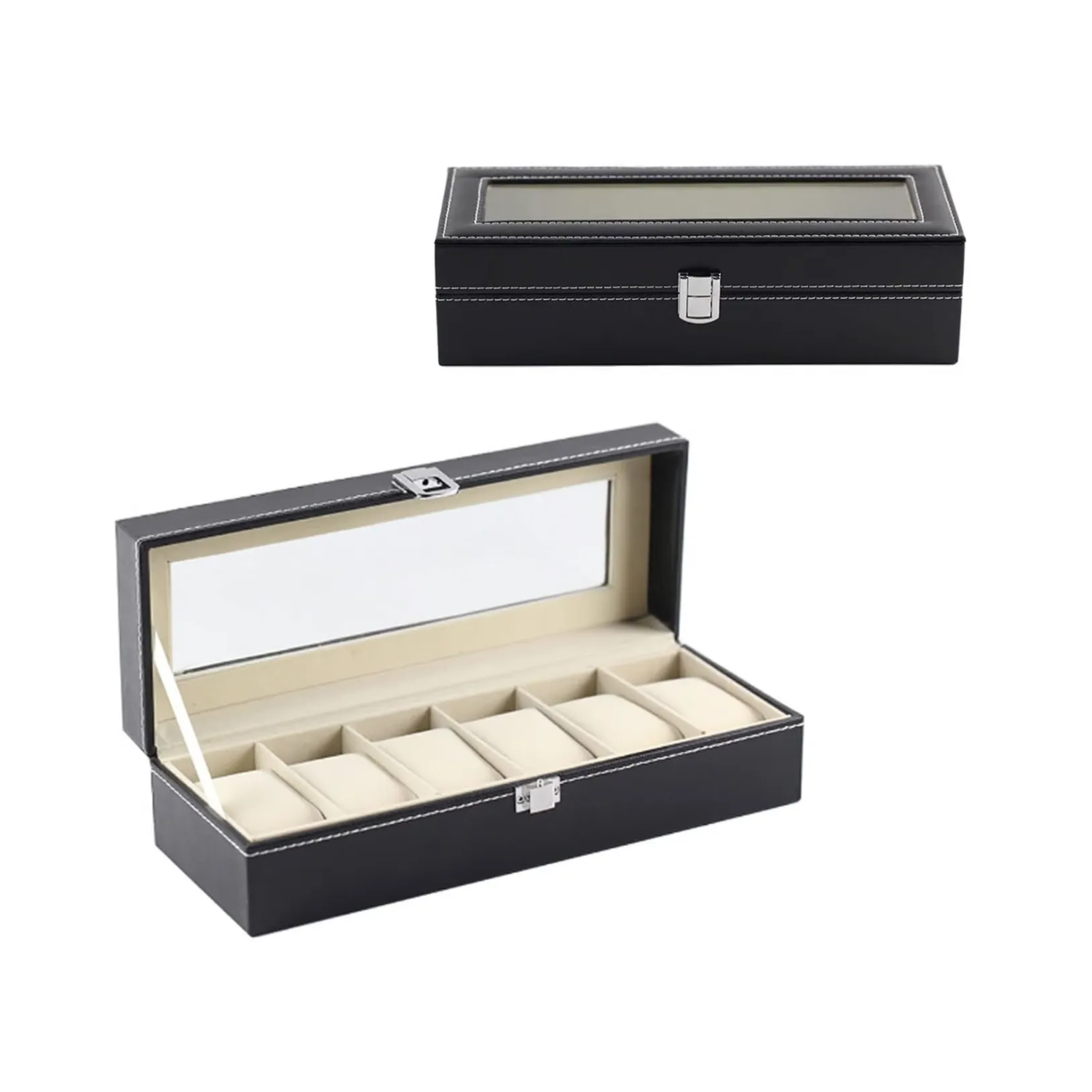 CAJA ORGANIZADORA DE RELOJES 6 ESPACIOS - 2