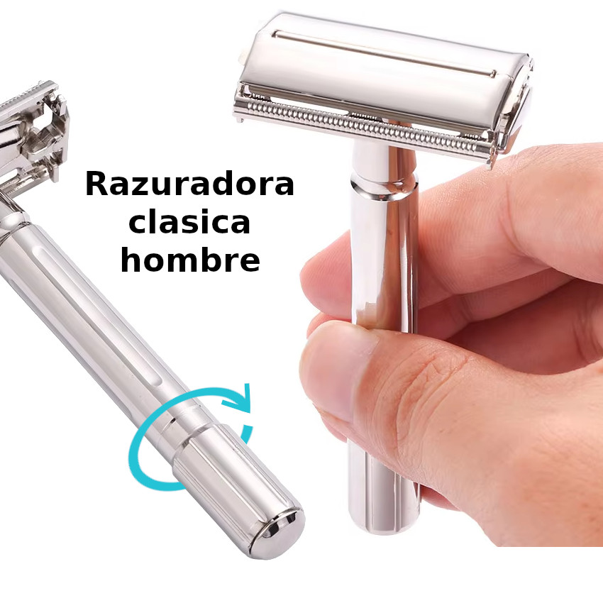 Máquina Afeitar Mariposa Afeitadora Clásica Doble Filo + Hojillas Gillete - 2